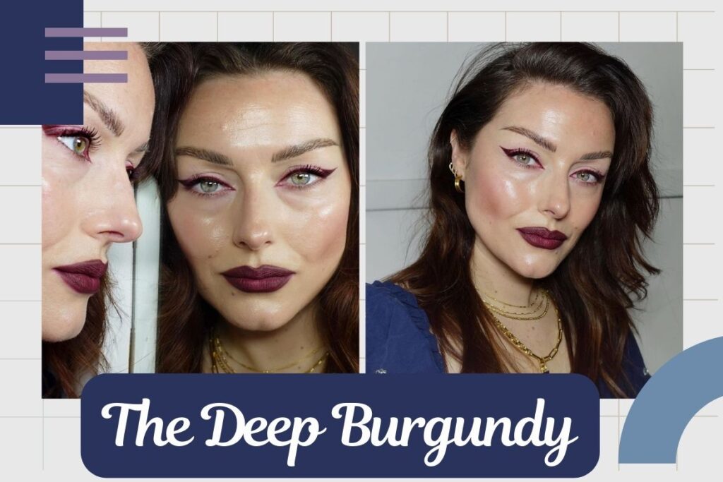 Monochrome Makeup, The deep burgundy