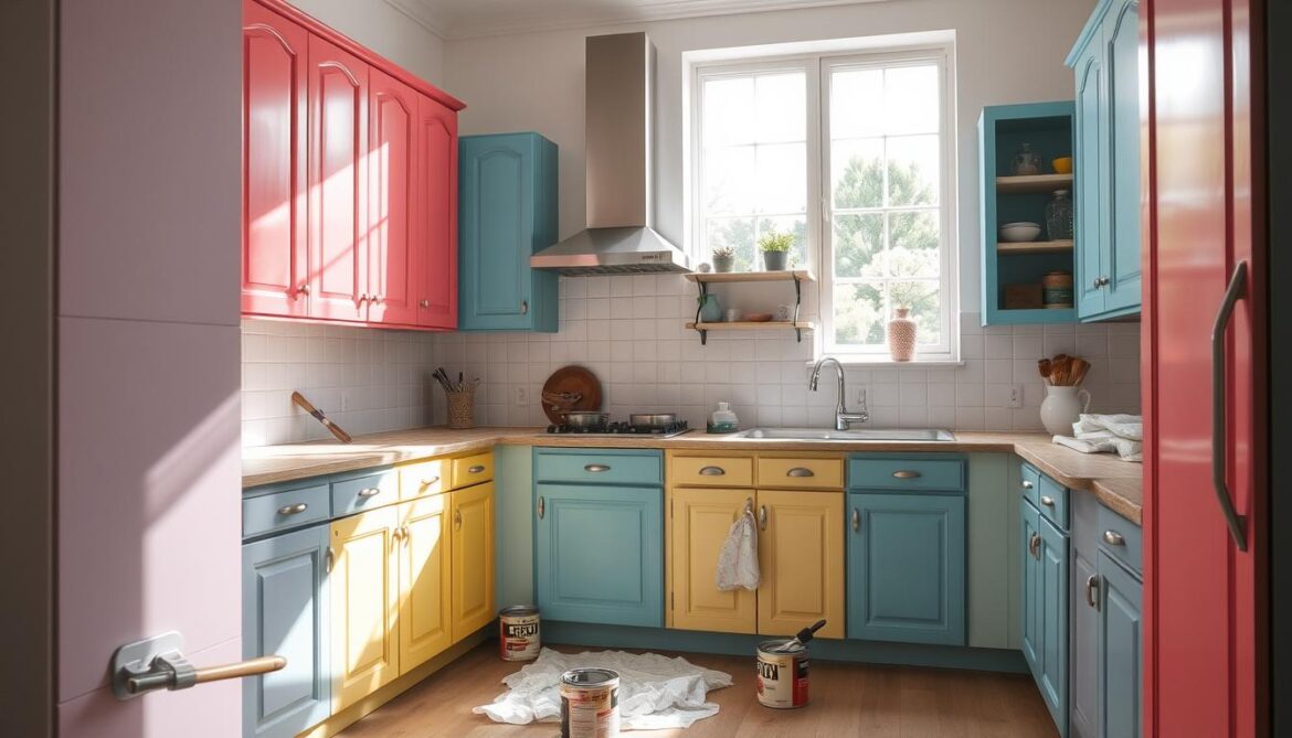 DIY-Kitchen-Cabinet-Painting DIY Kitchen Cabinet Painting