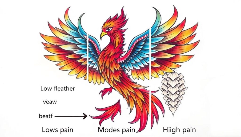 phoenix tattoo pain levels