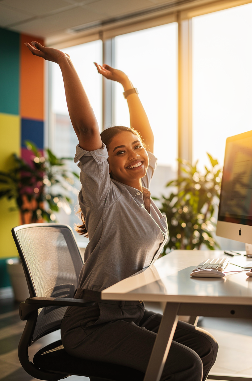 desk stretches for office workers