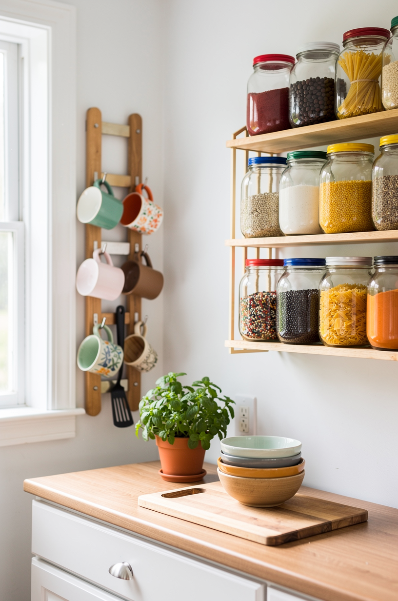 DIY storage solutions for small kitchens