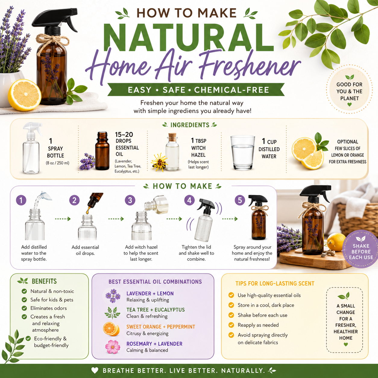 how to make natural home air freshener visual guide